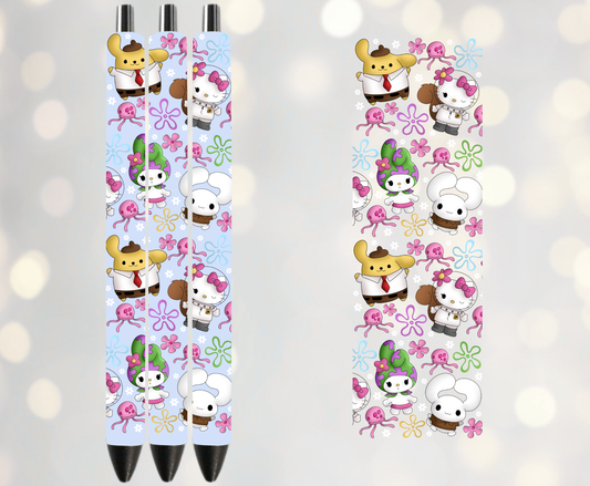 Sea Friends 2  -UVDTF Pen Wrap