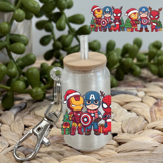 SH Christmas -Beer Can Keychain UV DTF Wrap