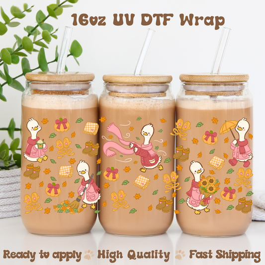 Silly Goose Fall - 16oz UV DTF Wrap