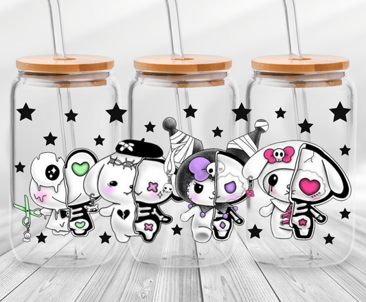 Skeleton Friends -16oz UVDTF Cup Wrap