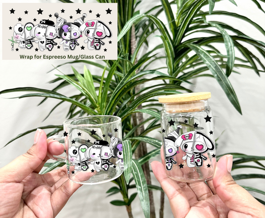 Skeleton Friends - UVDTF Espresso Wrap