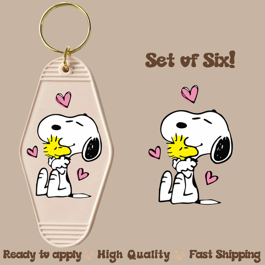 Sn and Hearts - UV DTF Motel Keychain Decal