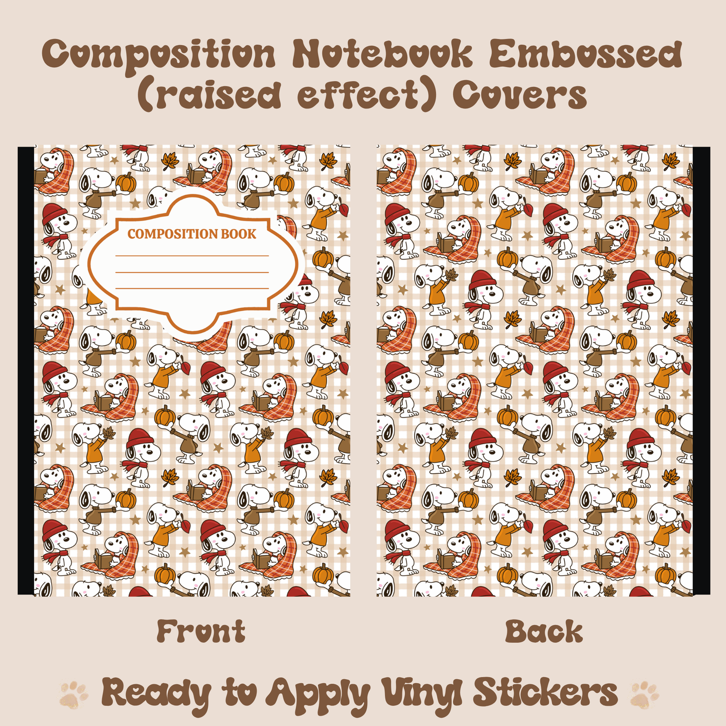 Sn Fall  - Embossed Vinyl Notebook Cover