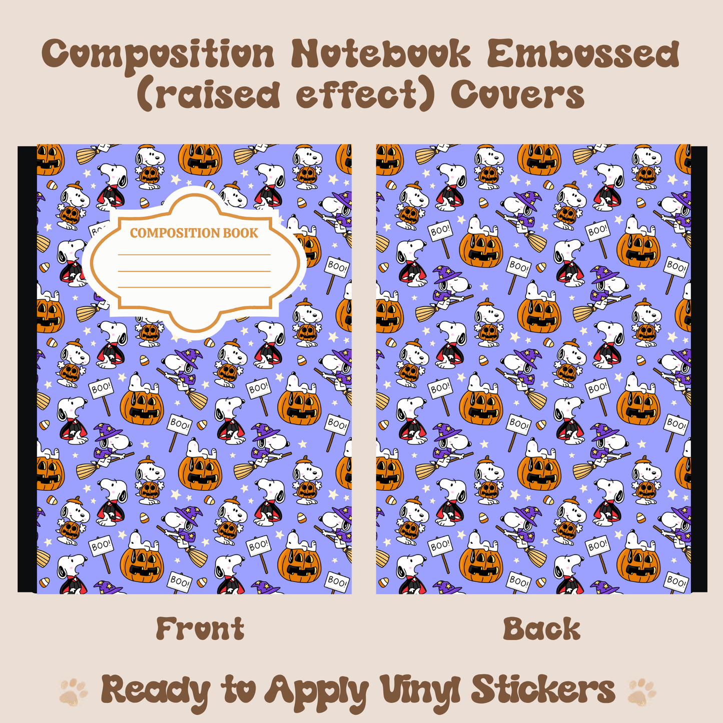 Sn Halloween - Embossed Vinyl Notebook Cover
