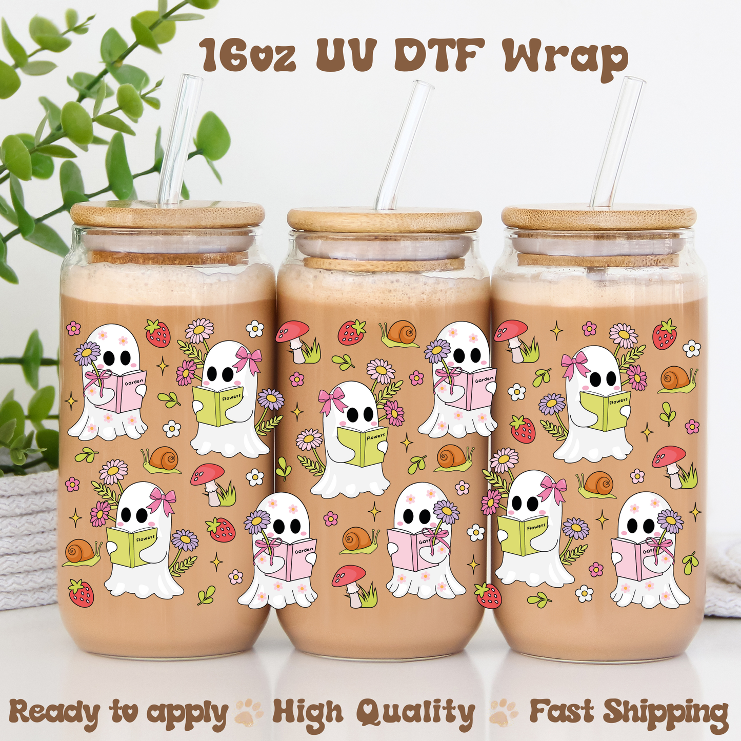 Spring Ghosts - 16oz UV DTF Wrap