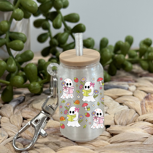 Spring Ghosts -Glass Can Keychain UV DTF Wrap