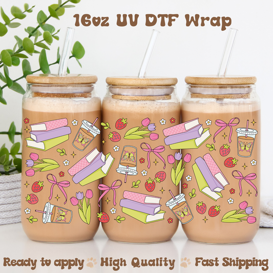 Spring Reads - 16oz UV DTF Wrap