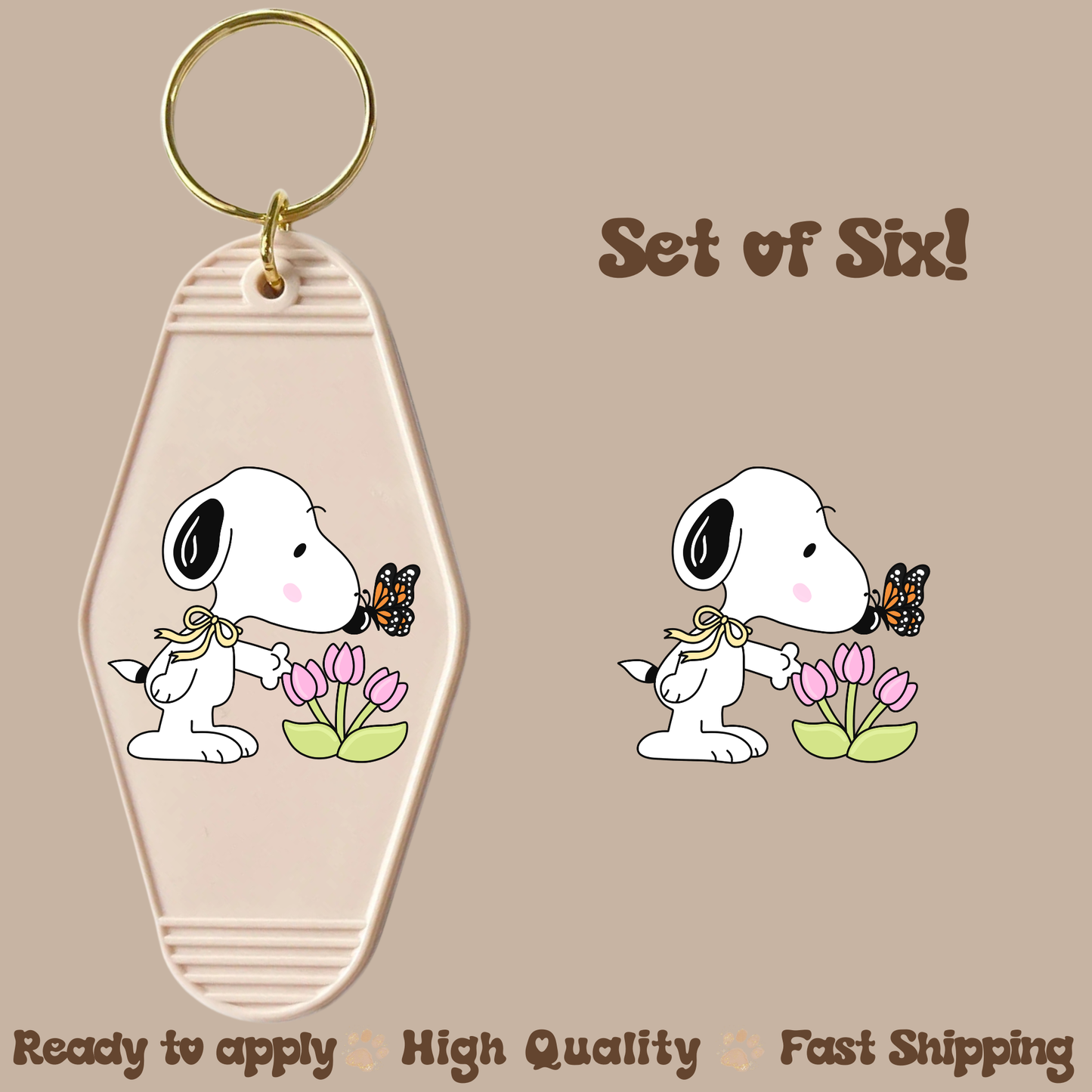 Spring S - UV DTF Motel Keychain Decal