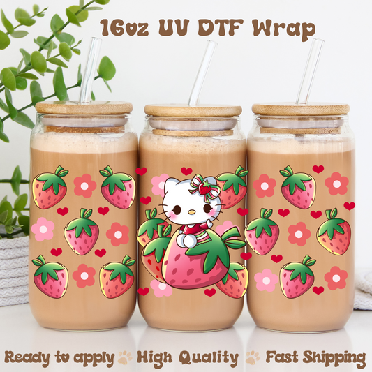 SS kitty 2 -16oz UV DTF Wrap