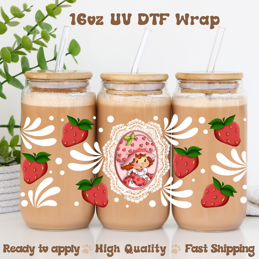 Strawberry Talavera  - 16oz UV DTF Wrap