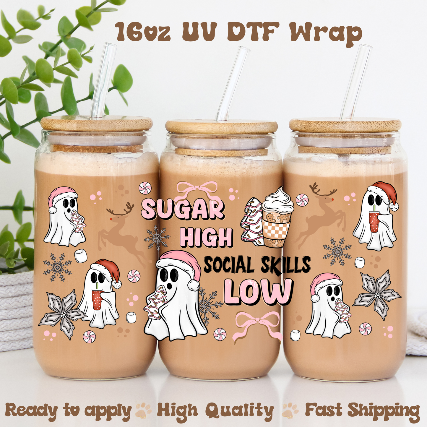 Sugar High -16oz UV DTF Wrap