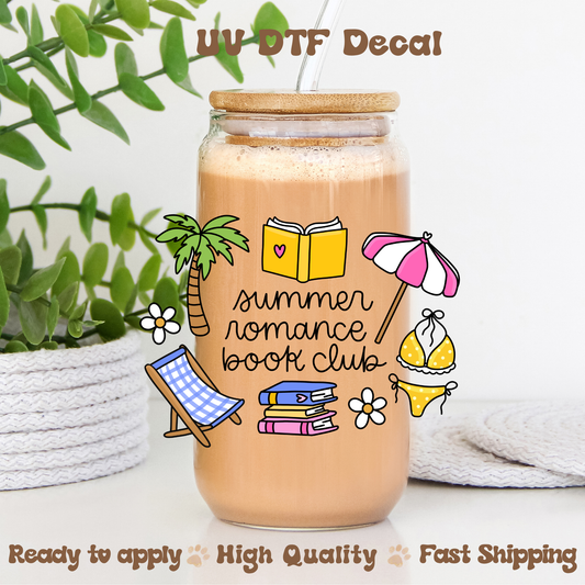 Summer romance book club - UVDTF Decal