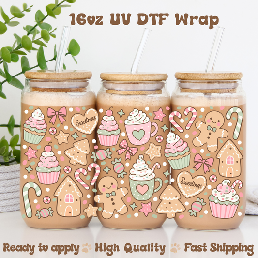 Sweetmas -16oz UV DTF Wrap
