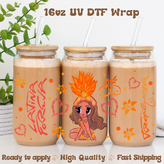 Tropi coqueta - 16oz UV DTF Wrap
