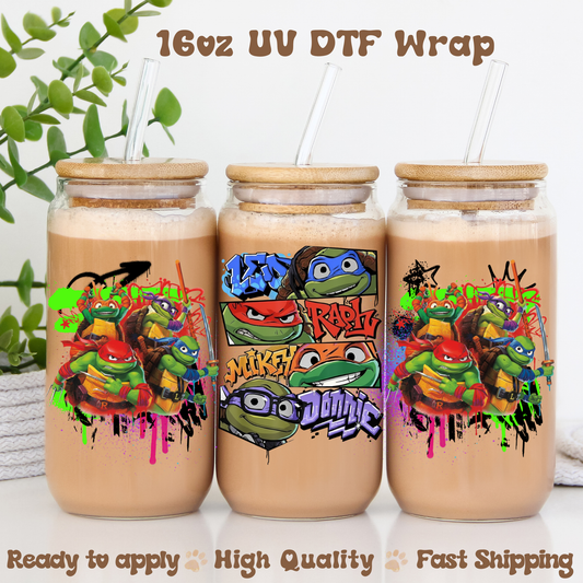 Turtle G -16oz UV DTF Wrap