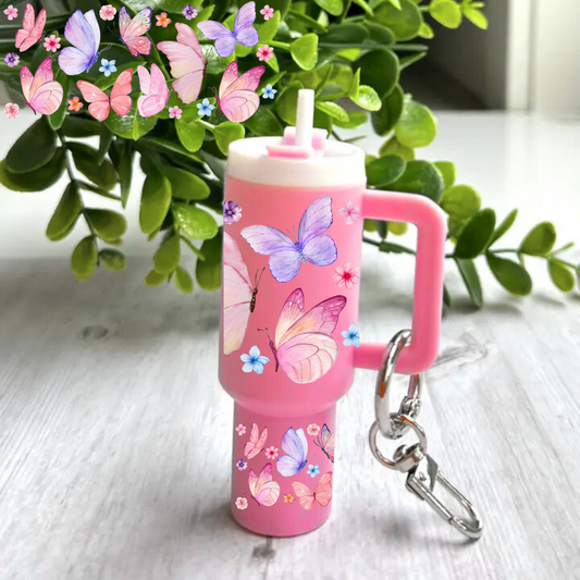 Water color butterflies -Mini tumbler wrap