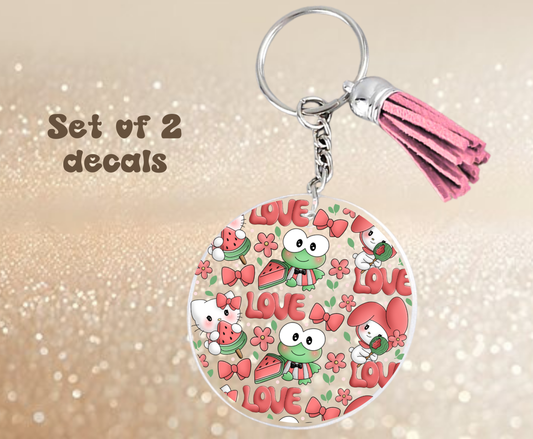 Watermelon - UV DTF Keychain Decal (set of two)