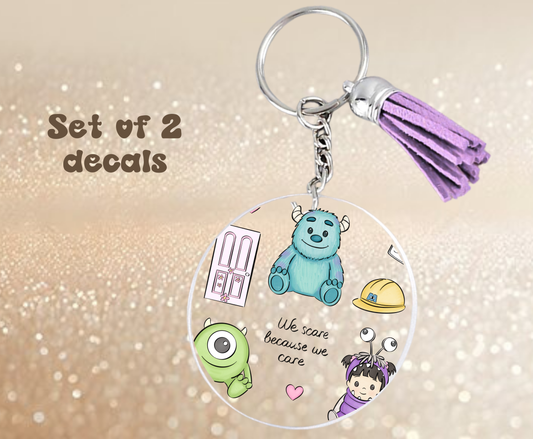 We Scare - UV DTF Keychain Decal (set of two)
